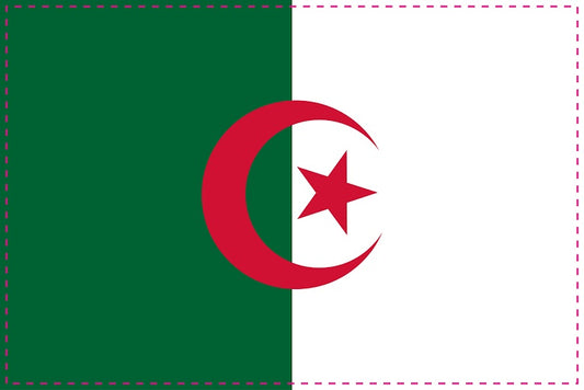 Autocollant drapeau de l'Algérie 5-60cm Résistant aux intempéries F-FL-ALG