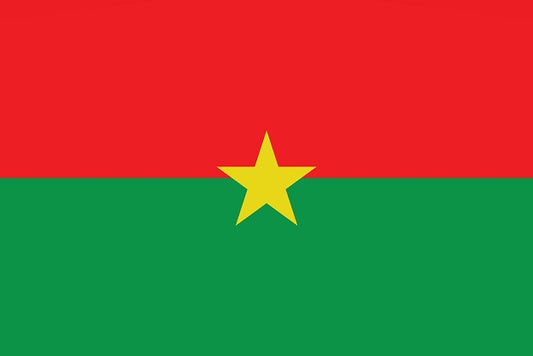 Autocollant drapeau du Burkina Faso 5-60cm Résistant aux intempéries F-FL-BFA