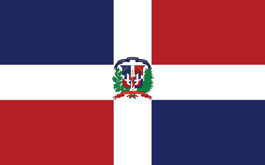 Autocollant drapeau de la République Dominicaine 5-60cm Résistant aux intempéries F-FL-DOR