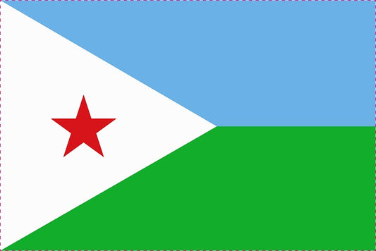 Autocollant drapeau de Djibouti 5-60cm Résistant aux intempéries F-FL-DSC