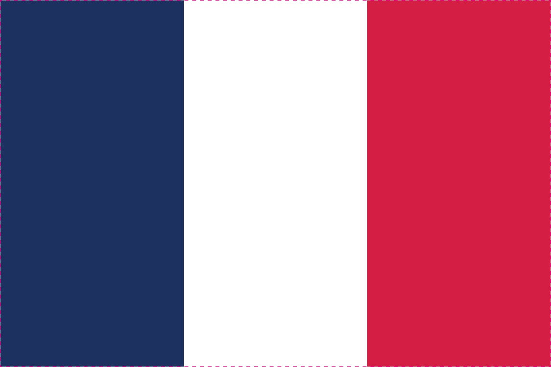 Autocollant drapeau de la France 5-60cm Résistant aux intempéries F-FL-FRA