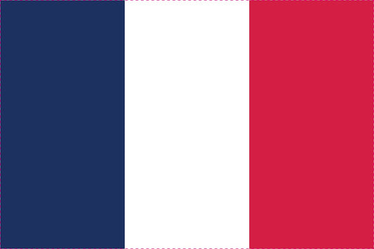 Autocollant drapeau de la France 5-60cm Résistant aux intempéries F-FL-FRA