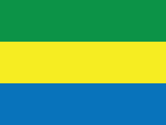 Autocollant drapeau du Gabon 5-60cm Résistant aux intempéries F-FL-GAB