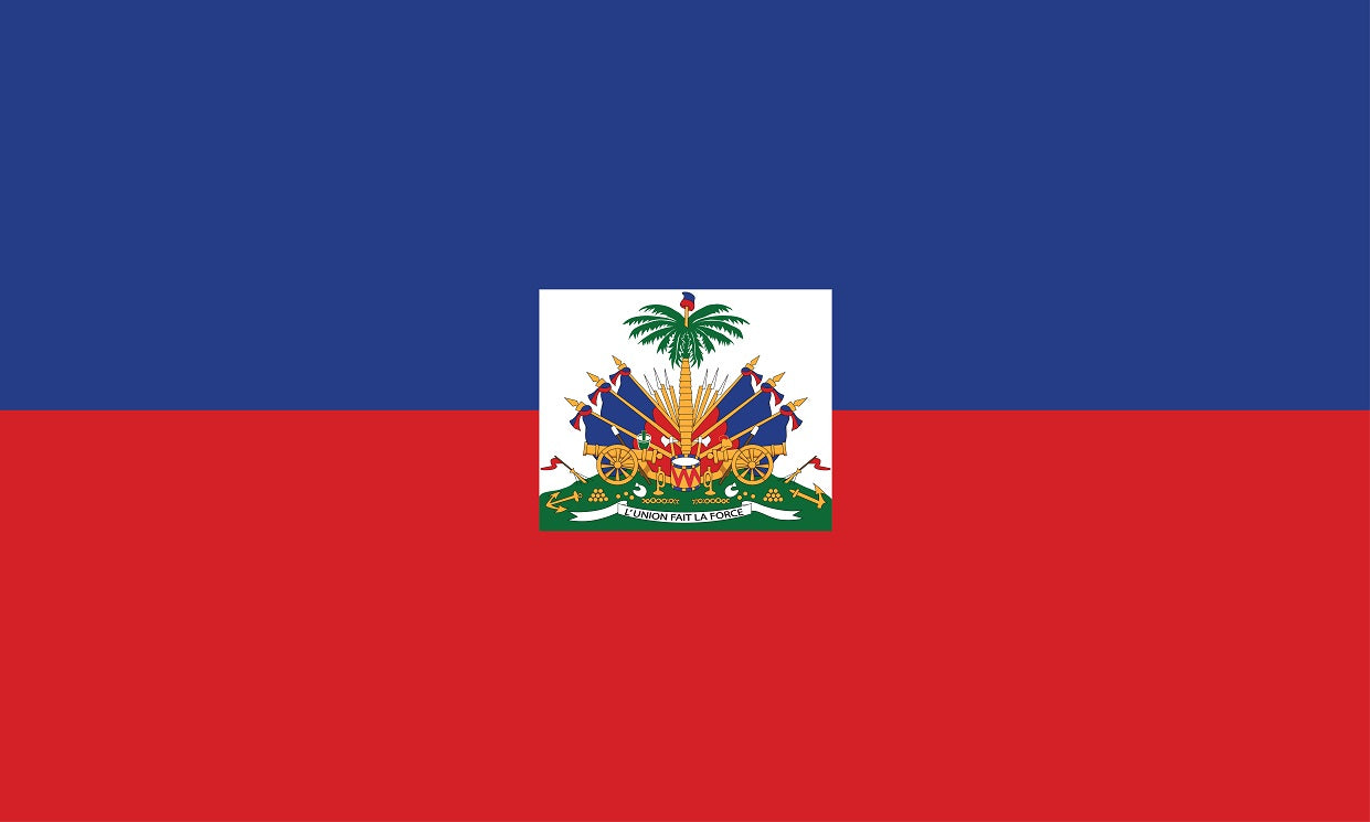 Autocollant drapeau d'Haïti 5-60cm Résistant aux intempéries F-FL-HAI