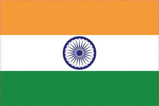 Autocollant drapeau de l'Inde 5-60cm Résistant aux intempéries F-FL-INI