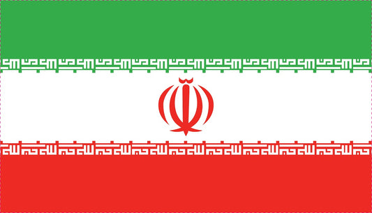 Autocollant drapeau de l'Iran 5-60cm Résistant aux intempéries F-FL-IRN