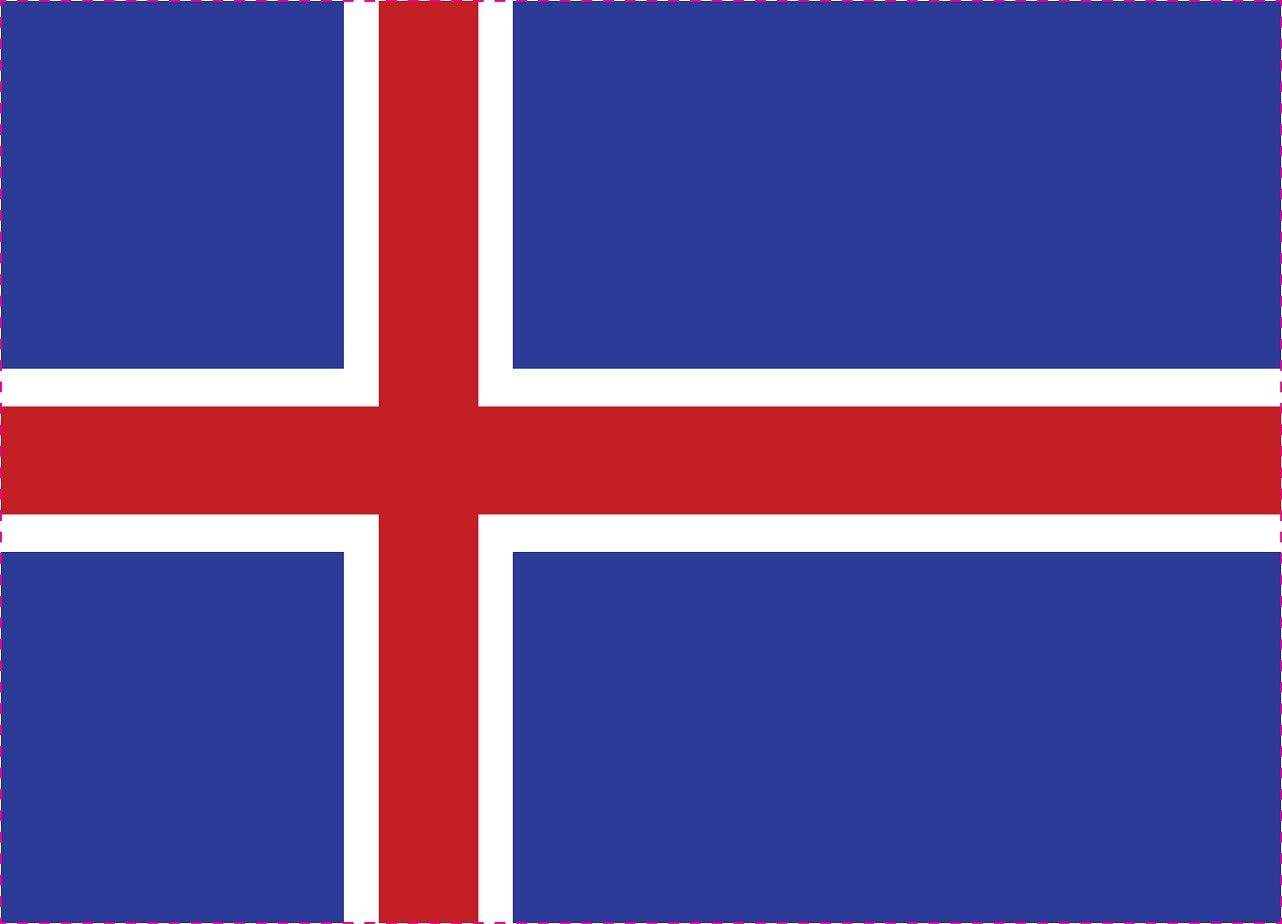 Autocollant drapeau de l'Islande 5-60cm Résistant aux intempéries F-FL-ISL