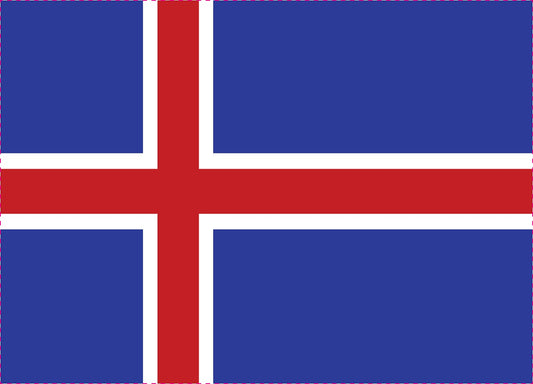 Autocollant drapeau de l'Islande 5-60cm Résistant aux intempéries F-FL-ISL