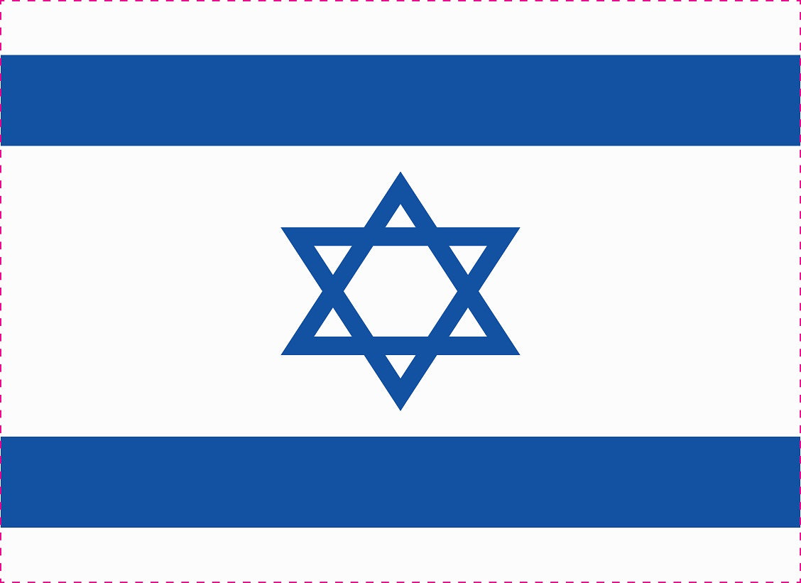 Autocollant drapeau d'Israël 5-60cm Résistant aux intempéries F-FL-ISR