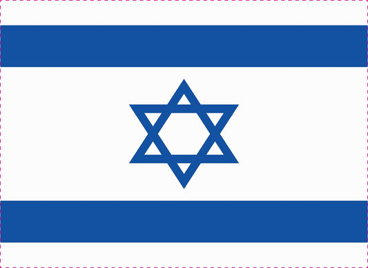 Autocollant drapeau d'Israël 5-60cm Résistant aux intempéries F-FL-ISR