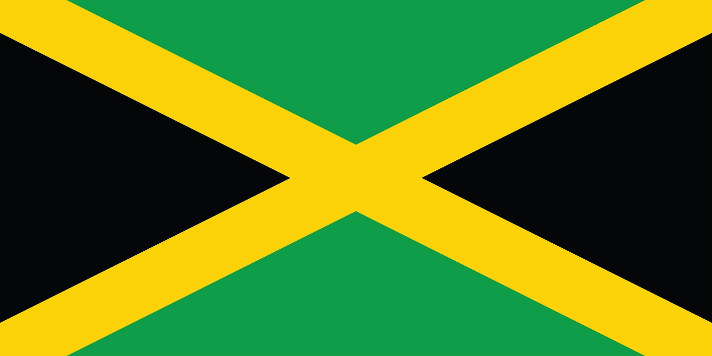 Autocollant drapeau de la Jamaïque 5-60cm Résistant aux intempéries F-FL-JAM