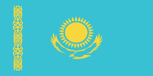 Autocollant drapeau du Kazakhstan 5-60cm Résistant aux intempéries F-FL-KAS