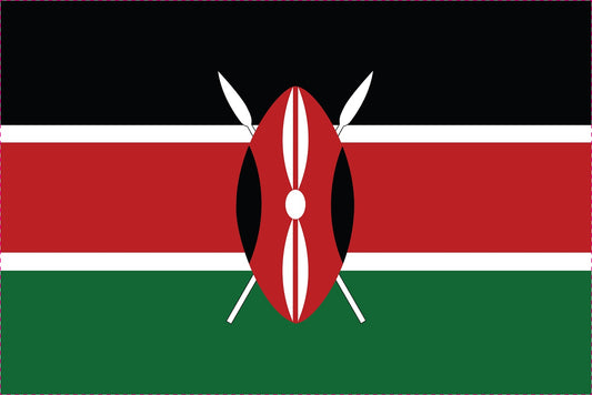 Autocollant drapeau du Kenya 5-60cm Résistant aux intempéries F-FL-KEN