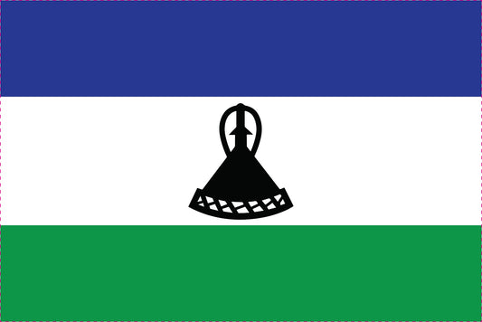 Autocollant drapeau du Lesotho 5-60 cm Résistant aux intempéries F-FL-LES