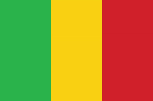 Autocollant drapeau du Mali 5-60 cm Résistant aux intempéries F-FL-MAL