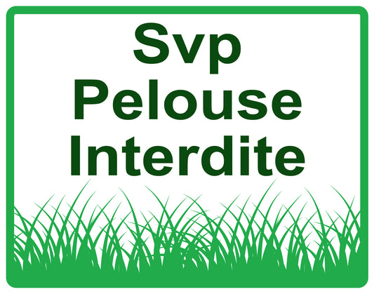 Autocollant ""Svp Pelouse Interdite en PVC de 10 à 60 cm, F-KEEPOFFGRASS-H-10100-54