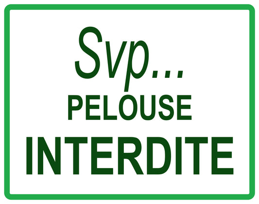 Autocollant "Svp.. Pelouse Interdite" en PVC de 10 à 60 cm, F-KEEPOFFGRASS-H-10500-54