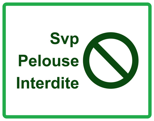 Autocollant "Svp Pelouse Interdite" en PVC de 10 à 60 cm, F-KEEPOFFGRASS-H-10700-54