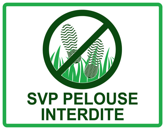 Autocollant "Svp Pelouse Interdite" en PVC de 10 à 60 cm, F-KEEPOFFGRASS-H-11000-54