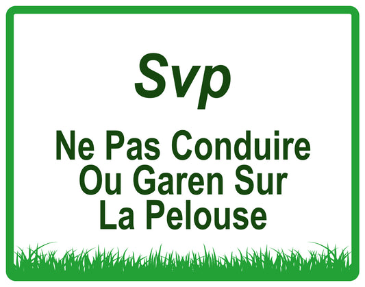 Autocollant "Svp Ne pas conduire ou garen sur la pelouse" en PVC de 10 à 60 cm, F-KEEPOFFGRASS-H-11400-54