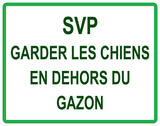 Autocollant "SVP Garder les chiens en dehors du gazon" en PVC de 10 à 60 cm, F-KEEPOFFGRASS-H-11700-54