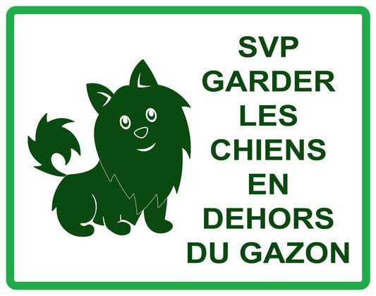 Autocollant "SVP Garder les chiens en dehors du gazon" en PVC de 10 à 60 cm, F-KEEPOFFGRASS-H-11800-54