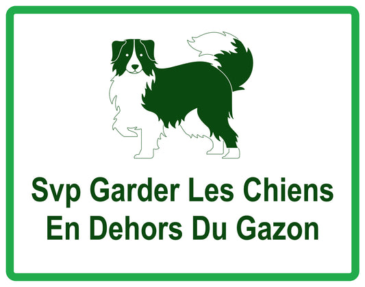 Autocollant "SVP Garder les chiens en dehors du gazon" en PVC de 10 à 60 cm, F-KEEPOFFGRASS-H-11900-54