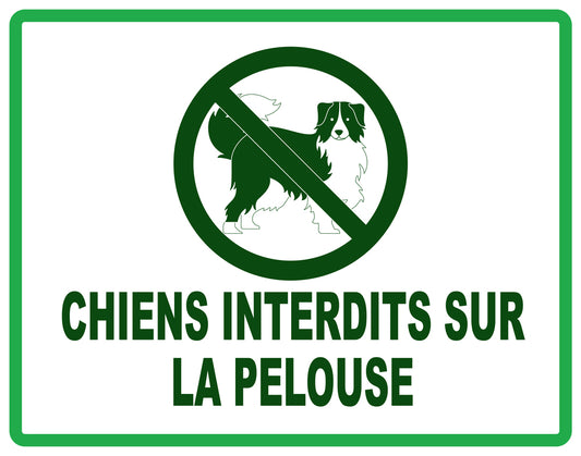 Autocollant "Chiens interdits sur la pelouse" en PVC de 10 à 60 cm, F-KEEPOFFGRASS-H-12000-54