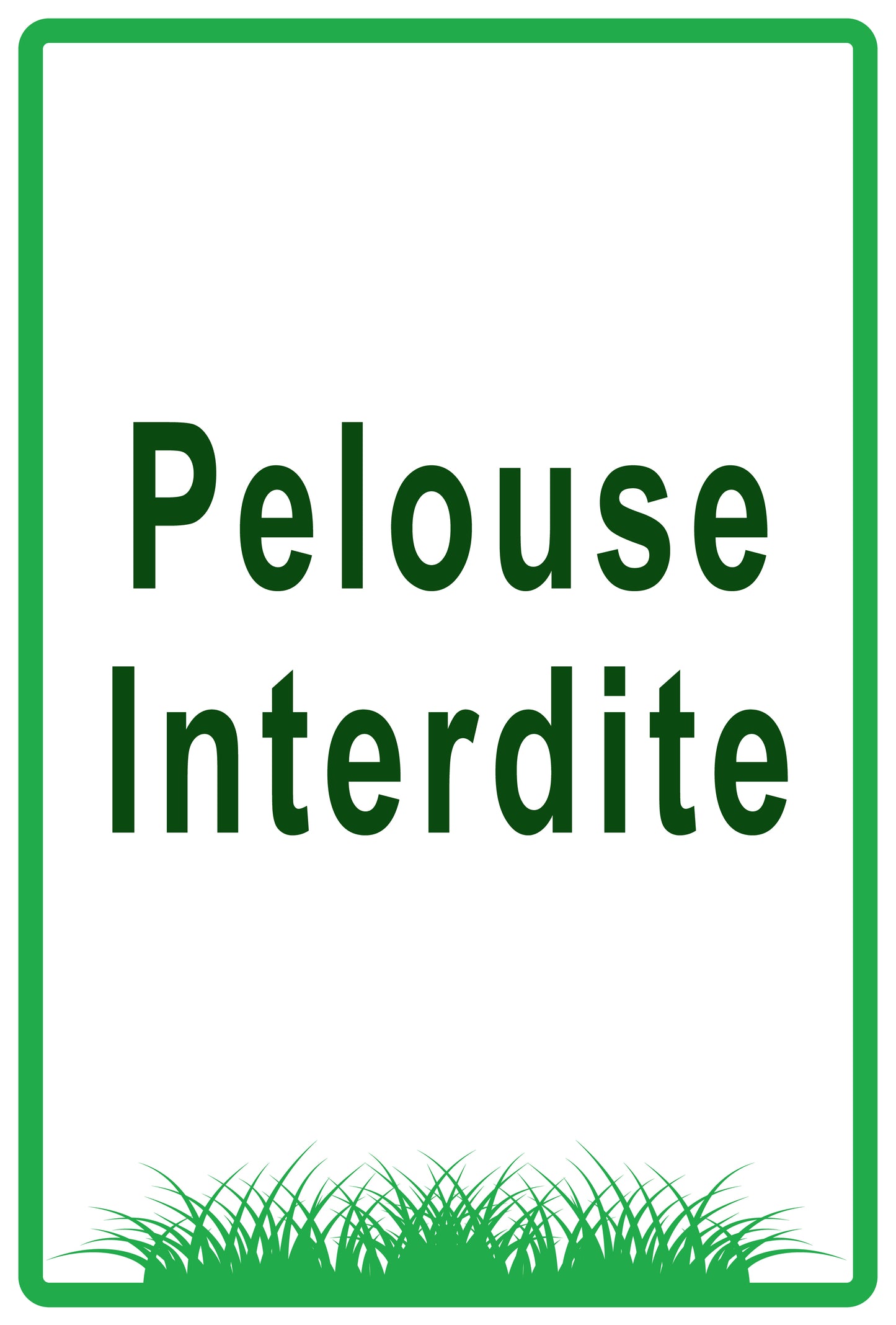 Autocollant "Pelouse Interdite" en PVC de 10 à 60 cm, F-KEEPOFFGRASS-V-10000-54