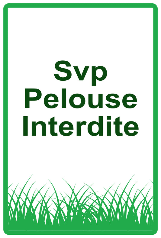 Autocollant ""Svp Pelouse Interdite en PVC de 10 à 60 cm, F-KEEPOFFGRASS-V-10100-54