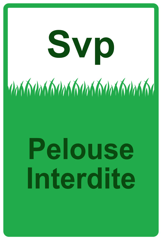 Autocollant "Svp Pelouse Interdite" en PVC de 10 à 60 cm, F-KEEPOFFGRASS-V-10200-54