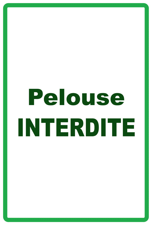 Autocollant ""Pelouse Interdite" en PVC de 10 à 60 cm, F-KEEPOFFGRASS-V-10400-54