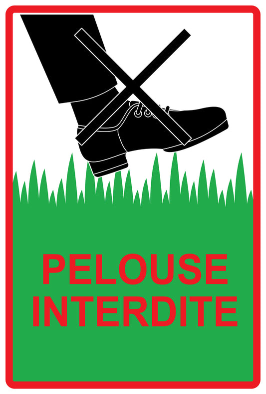 Autocollant ""Pelouse Interdite" en PVC de 10 à 60 cm, F-KEEPOFFGRASS-V-11100-14