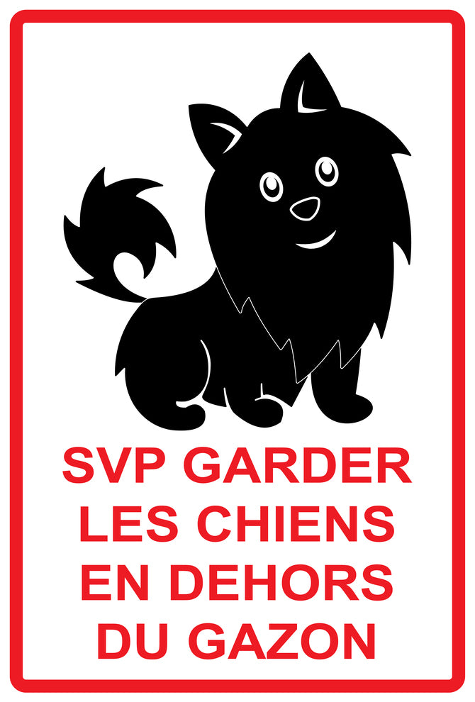 Autocollant "SVP Garder les chiens en dehors du gazon" en PVC de 10 à 60 cm, F-KEEPOFFGRASS-V-11800-14