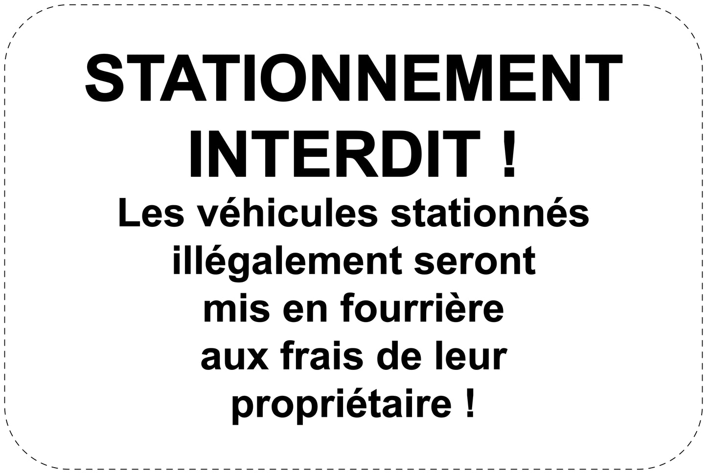 Panneaux d'interdiction de stationnement (stationnement interdit) noir comme autocollant F-PARKEN-11400-V-88