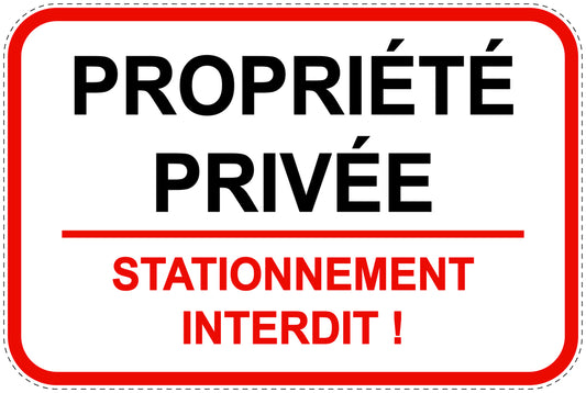 Panneaux d'interdiction de stationnement (stationnement interdit) rouge comme autocollant F-PARKEN-12500-V-14