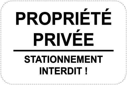 Panneaux d'interdiction de stationnement (stationnement interdit) noir comme autocollant F-PARKEN-12500-V-88