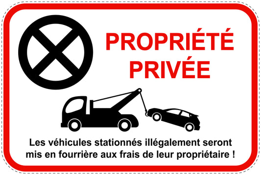 Panneaux d'interdiction de stationnement (stationnement interdit) rouge comme autocollant F-PARKEN-12600-V-14