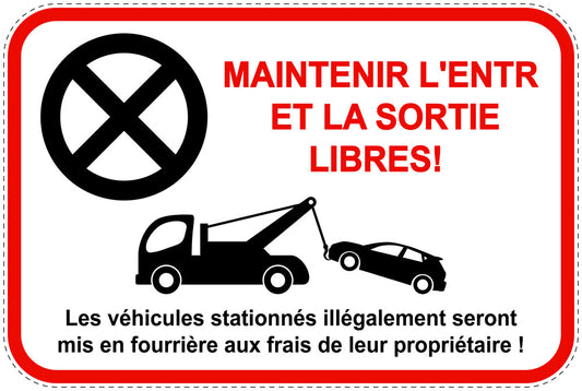 Panneaux d'interdiction de stationnement (stationnement interdit) rouge comme autocollant F-PARKEN-12700-V-14