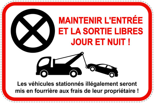 Panneaux d'interdiction de stationnement (stationnement interdit) rouge comme autocollant F-PARKEN-12800-V-14