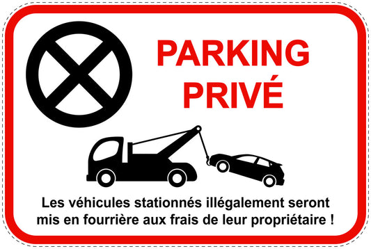 Panneaux d'interdiction de stationnement (stationnement interdit) rouge comme autocollant F-PARKEN-12900-V-14