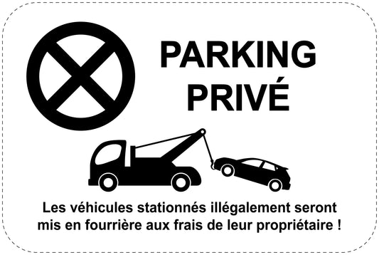 Panneaux d'interdiction de stationnement (stationnement interdit) noir comme autocollant F-PARKEN-12900-V-88