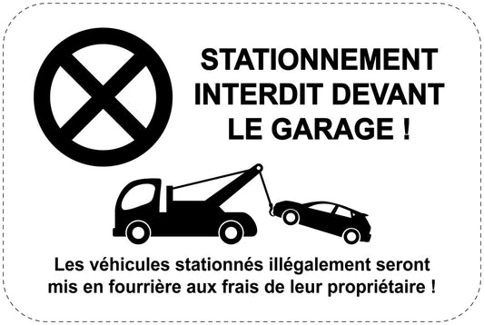 Panneaux d'interdiction de stationnement (stationnement interdit) noir comme autocollant F-PARKEN-13000-V-88