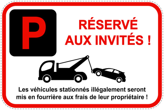 Panneaux d'interdiction de stationnement (stationnement interdit) rouge comme autocollant F-PARKEN-13500-V-14