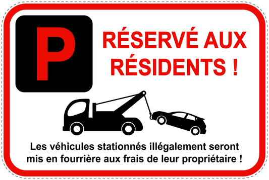 Panneaux d'interdiction de stationnement (stationnement interdit) rouge comme autocollant F-PARKEN-13900-V-14