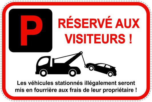 Panneaux d'interdiction de stationnement (stationnement interdit) rouge comme autocollant F-PARKEN-14000-V-14