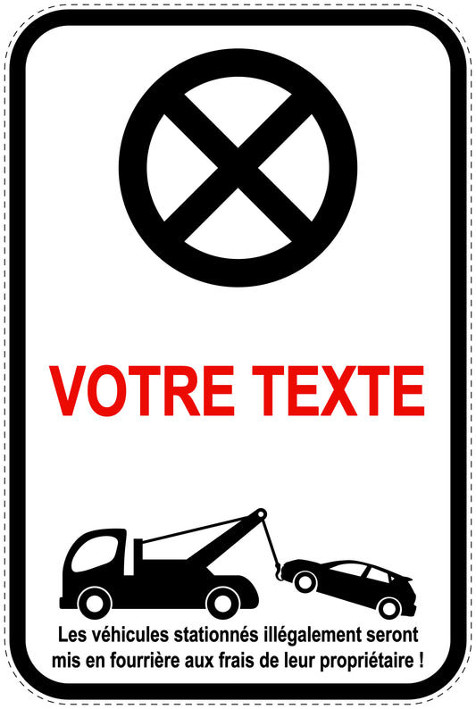 Panneaux d'interdiction de stationnement (stationnement interdit) blancs comme autocollant F-PARKEN-20300-H-0-Wunsch