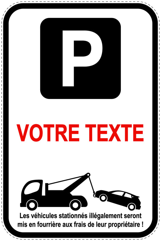 Panneaux d'interdiction de stationnement (stationnement interdit) blancs comme autocollant F-PARKEN-20400-H-0-Wunsch