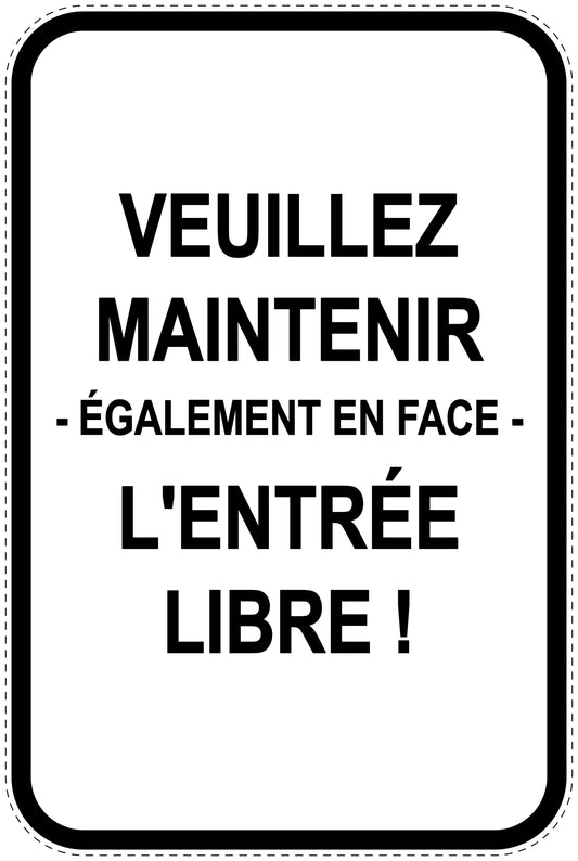 Panneaux d'interdiction de stationnement (stationnement interdit) blancs comme autocollant F-PARKEN-21000-H-0