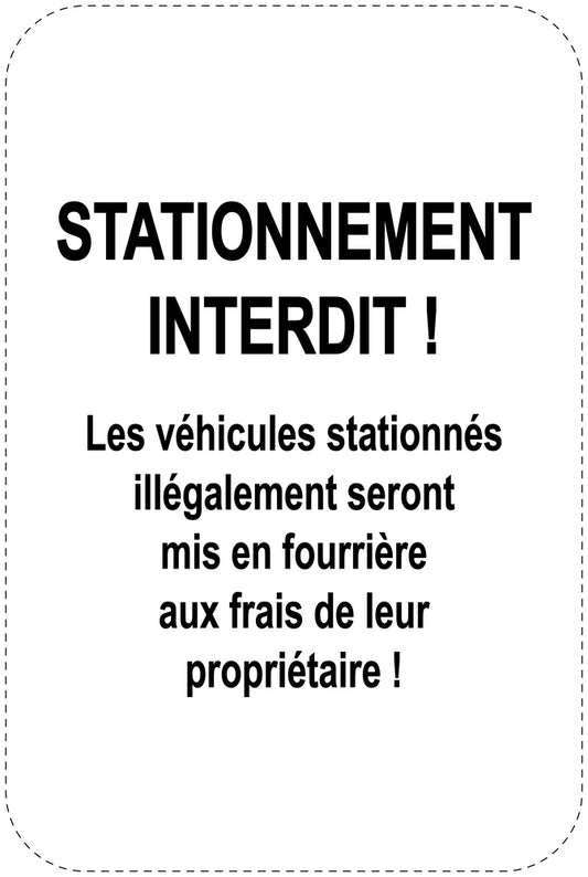 Panneaux d'interdiction de stationnement (stationnement interdit) noir comme autocollant F-PARKEN-21400-H-88